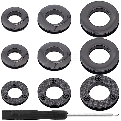 18Pcs 3 Styles Alloy Grommet Eyelet Findings FIND-CL0002-21B-1