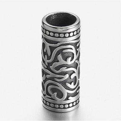 304 Stainless Steel Tube Beads STAS-D166-49AS-1