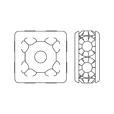 Preciosa® MAXIMA Crystal Multi-Stones Settings X-PRC-MC8-00030-G-1