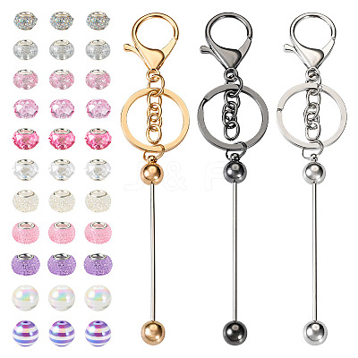 DIY Beadable Keychain Making Kit DIY-TA0006-48-1