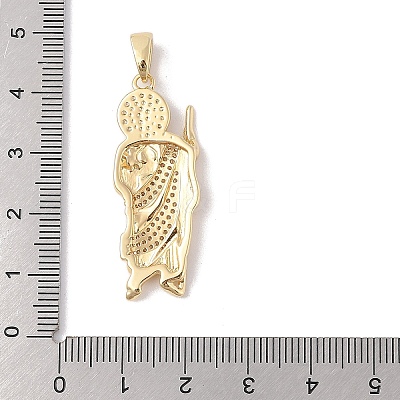 Brass Clear Cubic Zirconia Pendants KK-Z050-03G-03-1