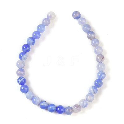 Natural Striped Agate/Banded Agate Beads Strands G-Z060-A01-A20-1