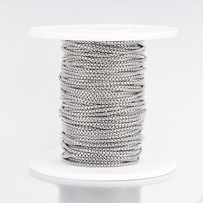 Tarnish Resistant 304 Stainless Steel Venetian Chains/Box Chains CHS-H016-02P-10M-1