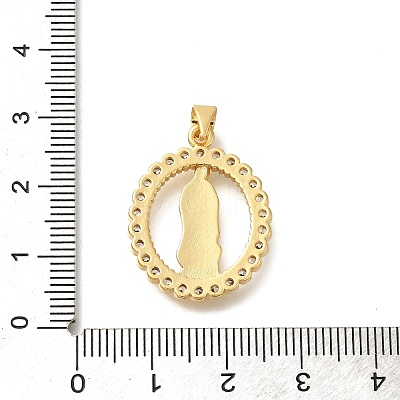 Rack Plating Brass with Cubic Zirconia Pendants KK-Z086-33G-11-1
