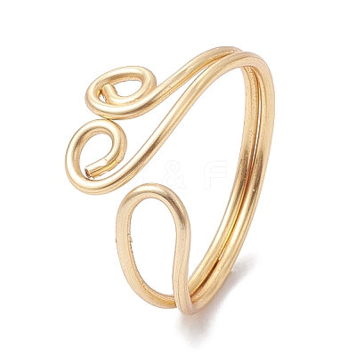 Copper Wire Wrapped Toe Open Ring RJEW-JR00621-1