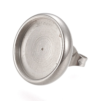 Non-Tarnish 304 Stainless Steel Stud Earring Settings STAS-K202-05E-P-1