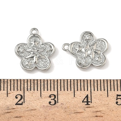 Christmas Brass Micro Pave Clear Cubic Zirconia Pendants KK-A280-03G-P-1