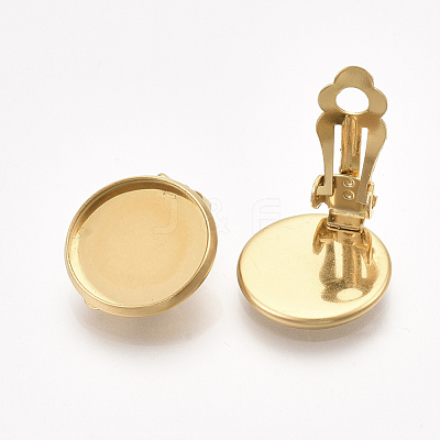 201 Stainless Steel Clip-on Earring Findings STAS-T045-34D-G-1