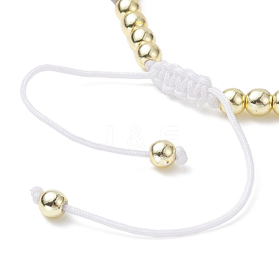 Evil Eye Lampwork Braided Bead Bracelet with Glass Beaded Chains for Women BJEW-JB09412-1