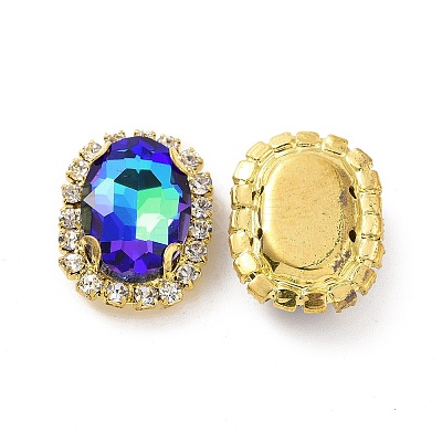 Oval Sew on Rhinestone DIY-E062-05G-B03-1