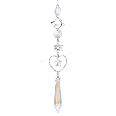 1Pc Alloy Planet Moon Hanging Ornaments AJEW-CN0001-06-1