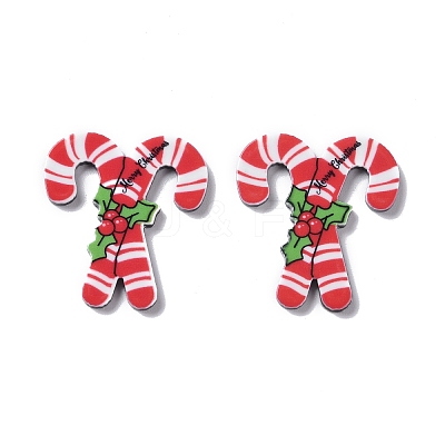 Christmas Style Printed Acrylic Cabochons X-MACR-O045-01F-1