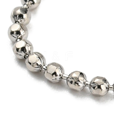 Long-Lasting Plated Brass Ball Chain Necklaces NJEW-G105-01P-1
