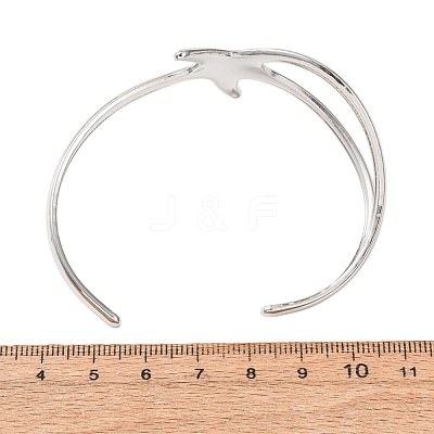 Ocean 304 Stainless Steel Starfish Open Cuff Bangles for Women SA-CBABC9E-04P-1