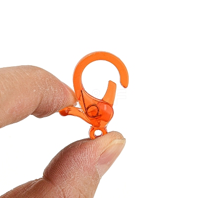 Transparent Plastic Lobster CLaw Clasps KY-H005-A11-1