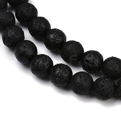 Synthetic Lava Rock Beads Strands G-S397-D01-10mm-1