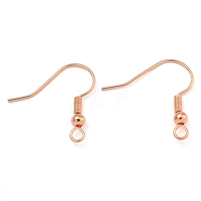 Brass Earring Hooks KK-Q362-RG-NF-1