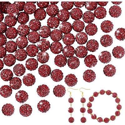 100Pcs Pave Disco Ball Beads FIND-PH0022-11B-1