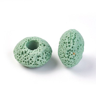 Natural Lava Rock European Beads G-I220-H03-1