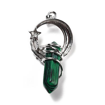 Synthetic Malachite Pointed Pendants G-I0322-03P-01-1