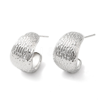 Rack Plating Brass Round Stud Earrings EJEW-D059-21P-1