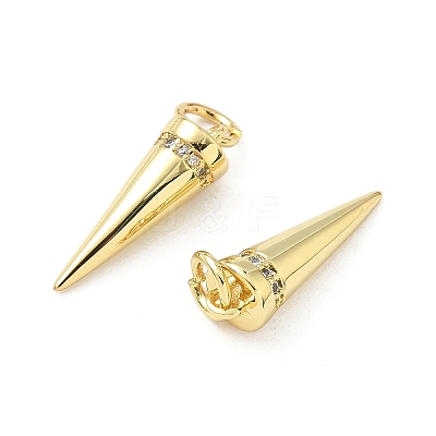 Brass Micro Pave Cubic Zirconia Pendants KK-Z120-52G-1