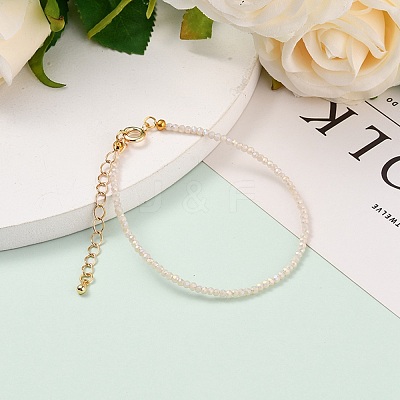 Faceted Electroplate Glass Beaded Bracelets BJEW-JB05693-04-1