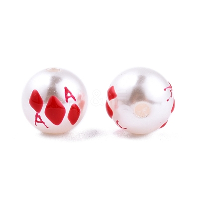 Halloween Opaque ABS Plastic Imitation Pearl Enamel Beads KY-G020-01L-1