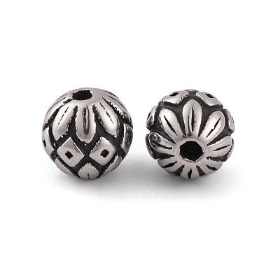 304 Stainless Steel Beads STAS-G334-01AS-1