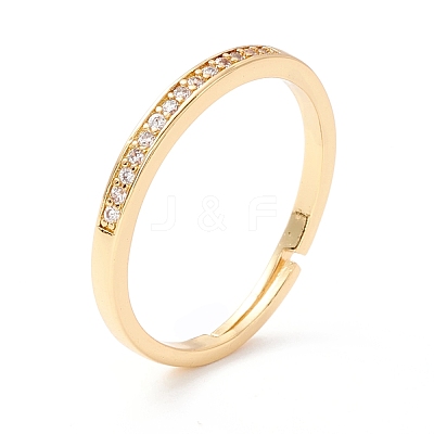 Sparking Cubic Zirconia Adjustbale Ring RJEW-I078-32G-NR-1