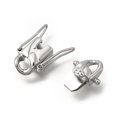 304 Stainless Steel Twister Clasps STAS-D382-05A-P-1