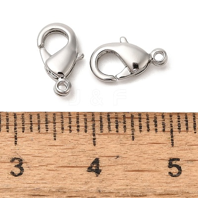 Rack Plating Brass Lobster Claw Clasps KK-F090-27P-01-1