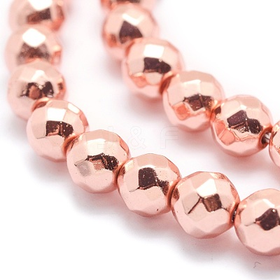 Electroplate Non-magnetic Synthetic Hematite Beads Strands G-L485-03A-RG-1