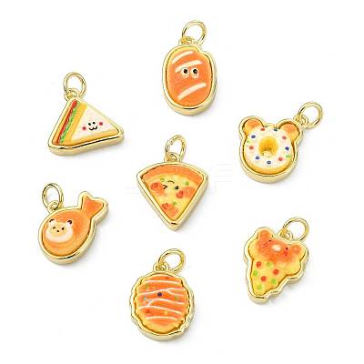 7Pcs 7 Styles Brass Pendants KK-CJ0005-63-1