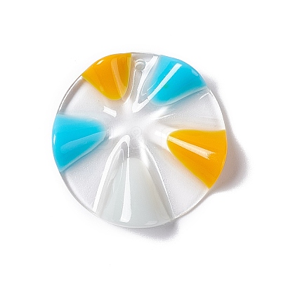 Transparent Resin Pendants RESI-E029-03E-1