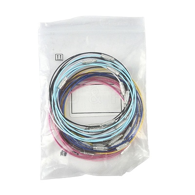 32Pcs 8 Colors Steel Wire Bracelet Cord DIY Jewelry Making TWIR-FS0001-02-1