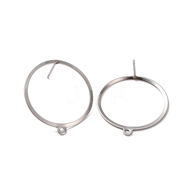 Non-Tarnish 201 Stainless Steel Stud Earring Findings STAS-K241-12P-1