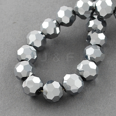 Electroplate Glass Bead Strands EGLA-R042-8mm-M-1