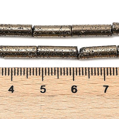 Electroplated Natural Lava Rock Beads Strands G-K388-03B-07-1