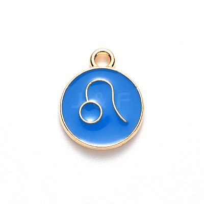 Alloy Enamel Pendants ENAM-S124-01A-02G-1