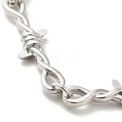 Alloy Thorns Link Chain Bracelet BJEW-C026-01P-1