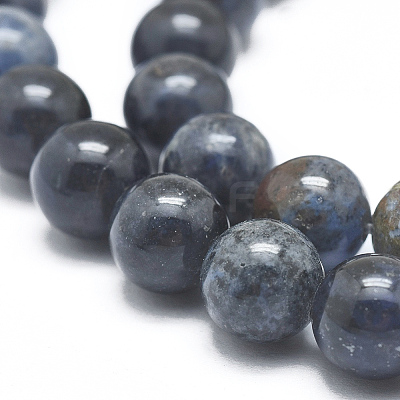 Natural Dumortierite Quartz Bead Strands G-I224-03-8mm-1