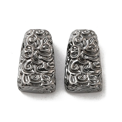 Textured Brass Beads KK-H455-04B-1