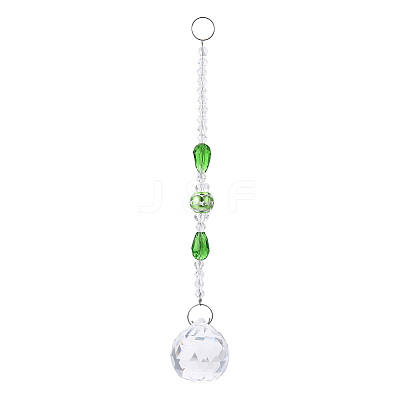 Faceted Crystal Glass Ball Chandelier Suncatchers Prisms AJEW-G025-A06-1