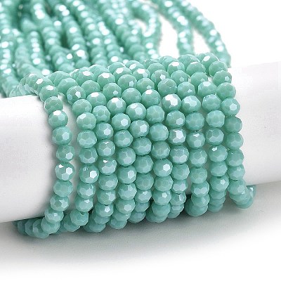 Electroplate Opaque Glass Beads Strands EGLA-A035-P4mm-A14-1