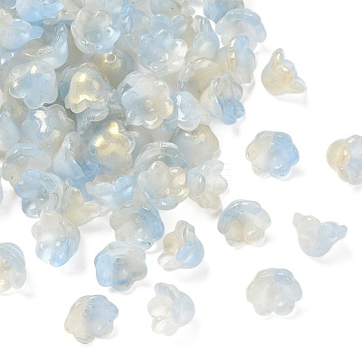 Transparent Glass Beads Caps GLAA-B028-01K-1