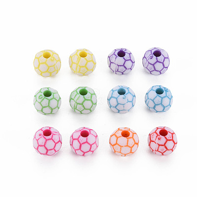 Craft Style Opaque Acrylic Beads MACR-T036-19-1