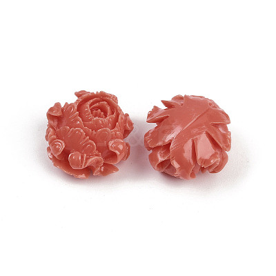 Dyed Synthetic Coral Carved Beads CORA-D035-01A-1