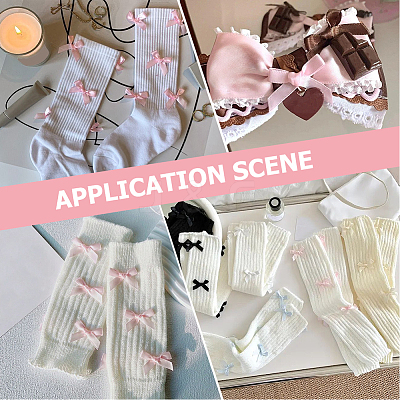 60Pcs Satin Brooches JEWB-SC0001-83-1