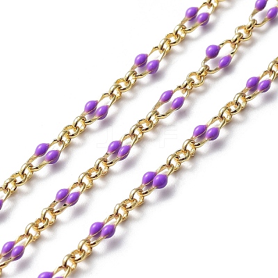 Enamel Oval Link Chains CHC-K014-10G-05-1